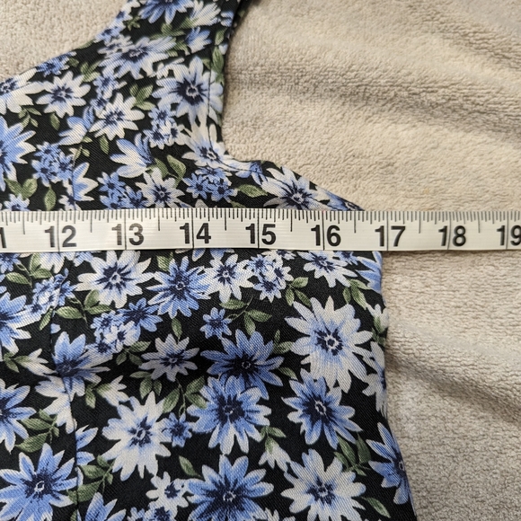 🆕American Eagle Floral Mini Dress with Keyhole Back and Adjustable Strap | med - Picture 7 of 11
